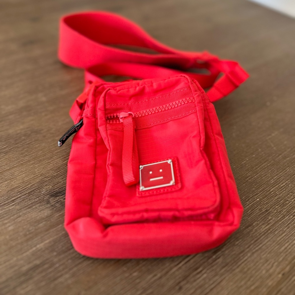 Acne Red Crossbody Mini Bag